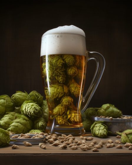 A detailed look into beer chemistry and beer production featuring hops, malt, and yeast.