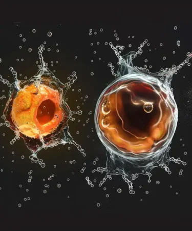 Apoptosis showing a cell shrinking and breaking into apoptotic bodies for immune system removal