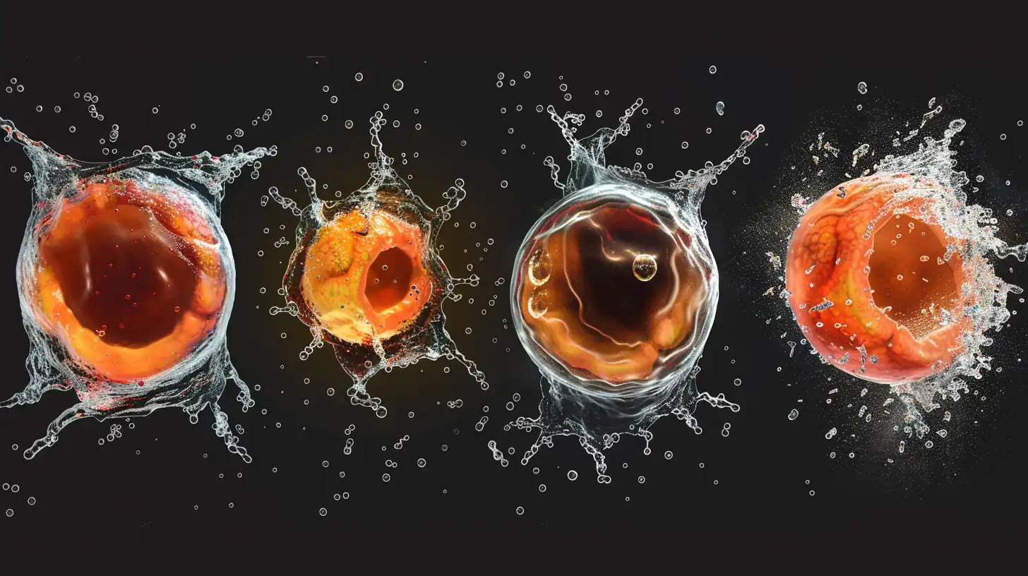 Apoptosis showing a cell shrinking and breaking into apoptotic bodies for immune system removal