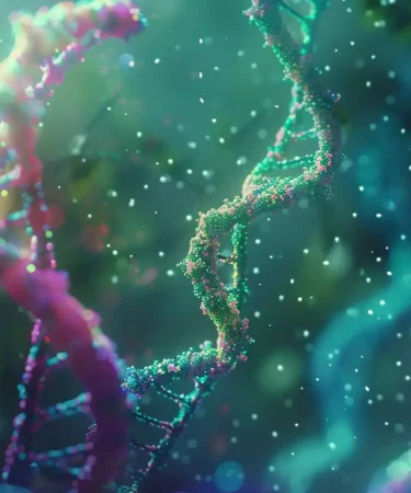 Transcription image of splicing process where introns are cut and exons joined to form mature RNA