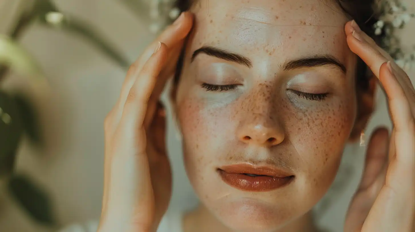 Face yoga exercise for lifting cheeks and improving facial symmetry during structured routine