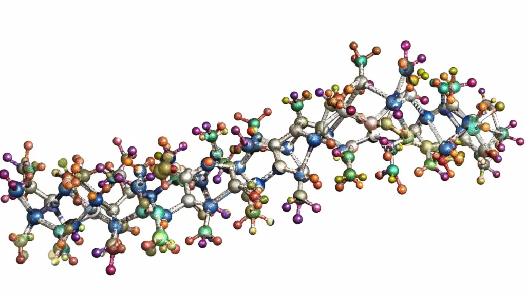 Liver cell illustration showing stored glycogen granules