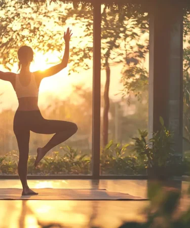 Yoga asanas with groupings by body position such as seated, standing, restorative, and supine postures