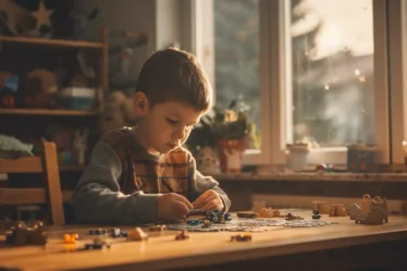 Autism spectrum disorder overview with common symptoms and signs.